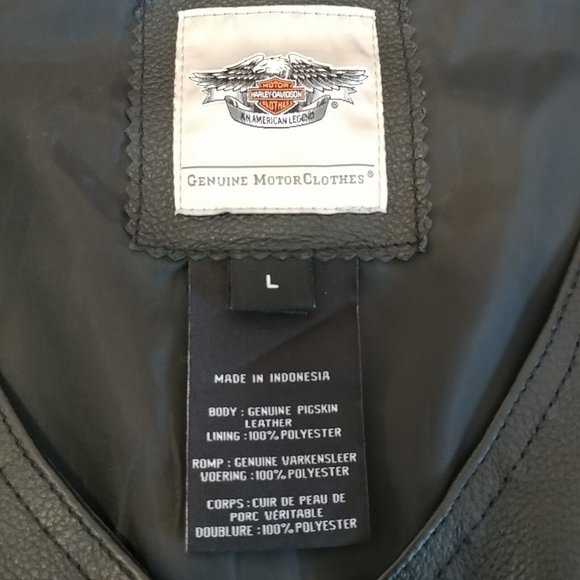 Women's Large L Harley-Davidson Leather Vest 98197-11VW - Picture 5 of 7